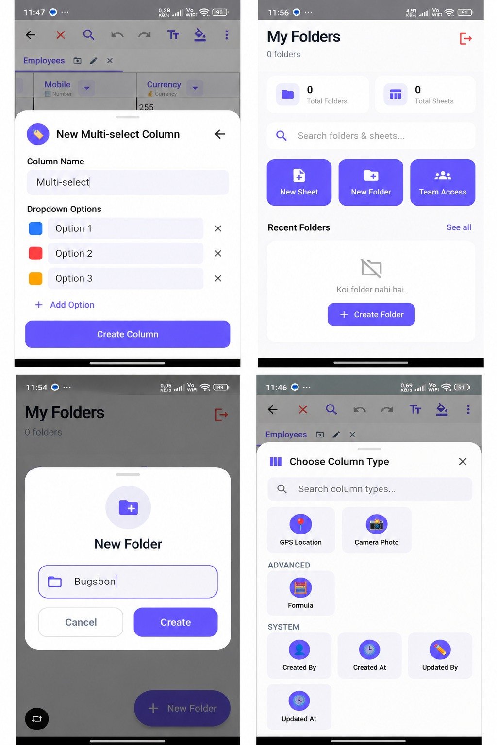 Dynamic sheet / dashboard