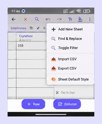 Sheet tools and data