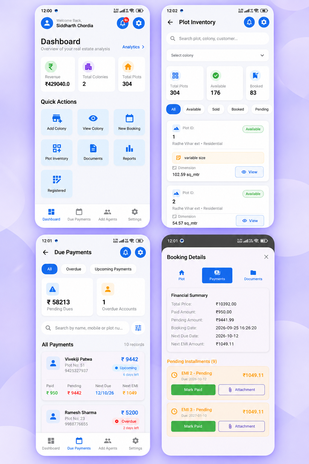 Real-estate dashboard